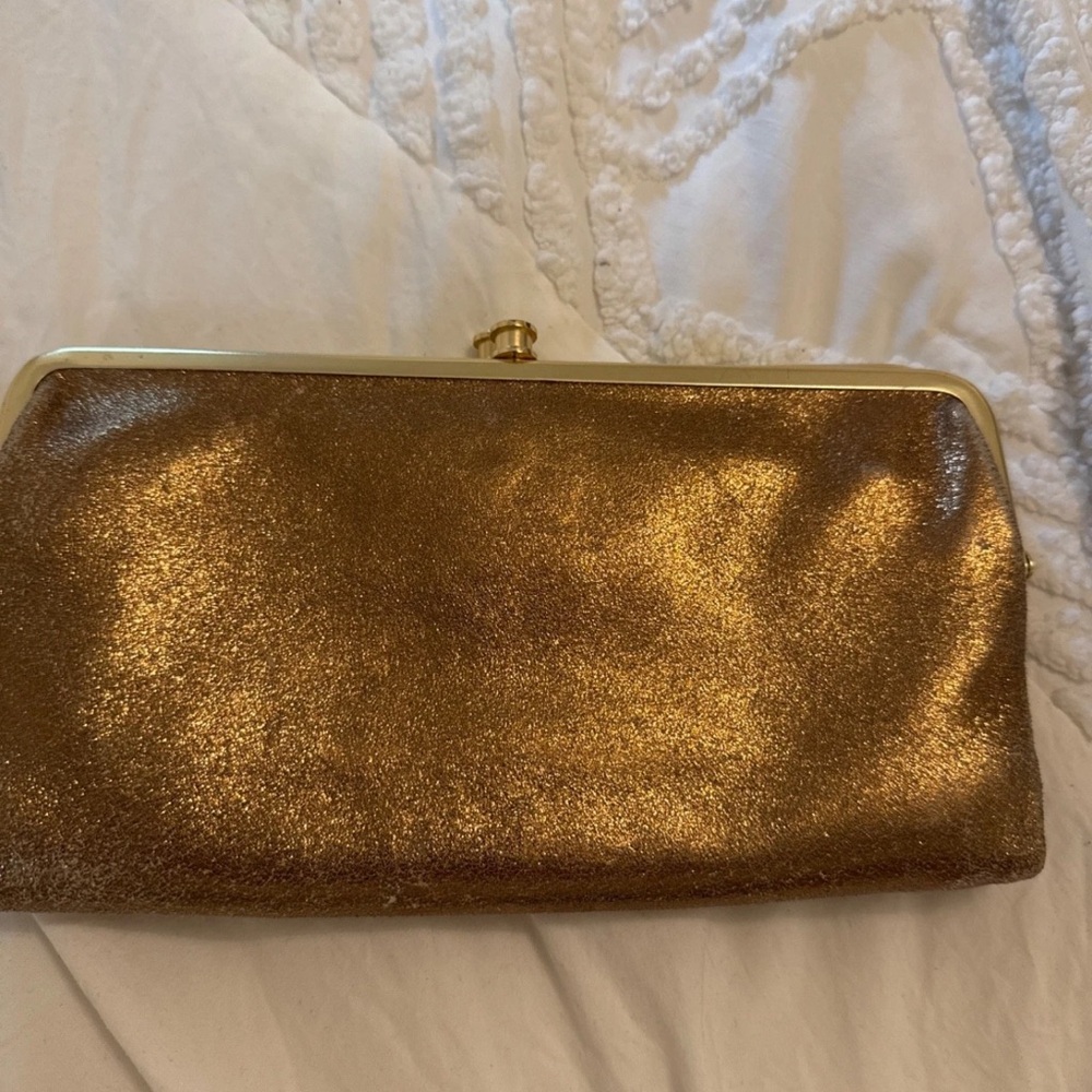 HOBO Shimmering Gold Wristlet